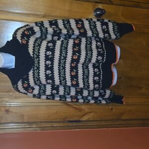 Piper & Scoot Cozy Black and Cream Patterned Sweater